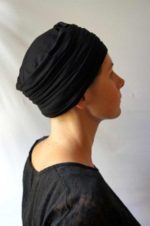 Turban prêt à enfiler pour chimiothérapie - Noir – Image 2