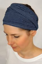 Foulard Noir à pois blancs - Les Bonnets Joy