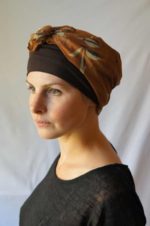 Bandeau avec foulard pour chimiothérapie - Automne