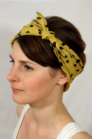 foudre-bandana-cheveux-jaune-noir