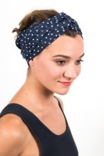 bandeau_a_cheveux_turbans_large_coton_pois_bleu
