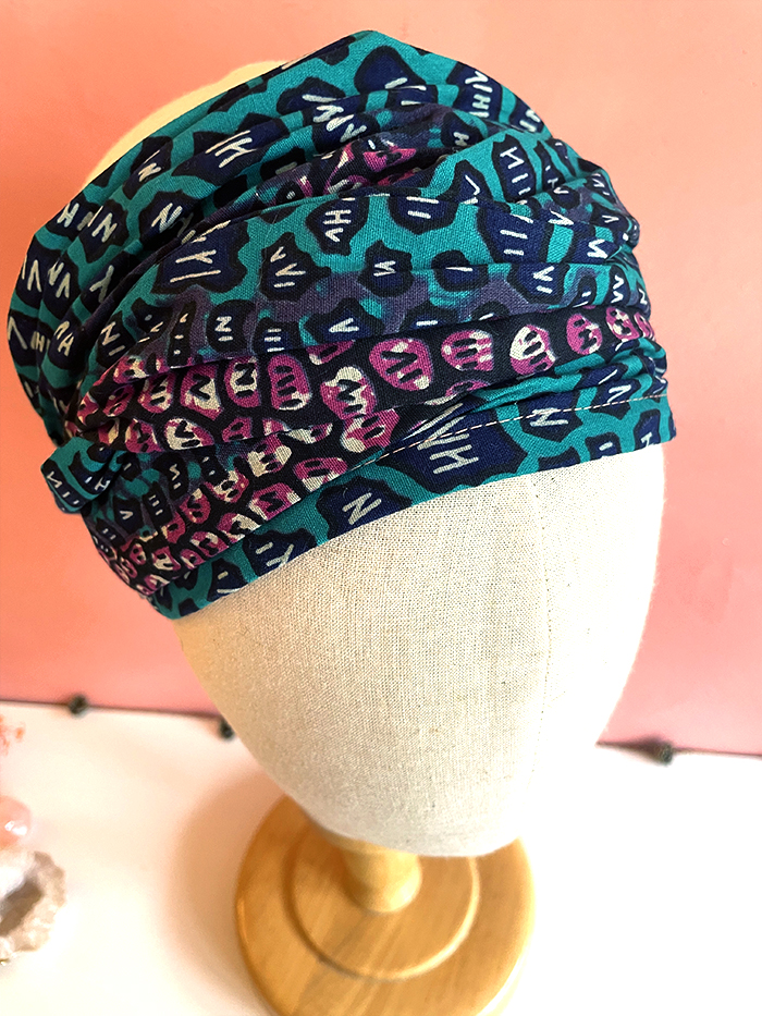 Bandeau à cheveux étroit Wax Panthère