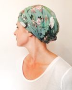 Bandeau à cheveux adapté chimio SCRATCH ! Grues & Pivoines – Image 4