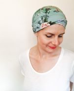 Bandeau à cheveux adapté chimio SCRATCH ! Grues & Pivoines – Image 3
