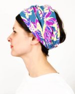 Bandeau à cheveux adapté chimio SCRATCH ! à fleurs Flora Banana – Image 5
