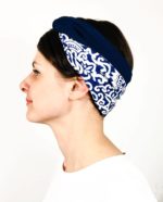 Bandeau à cheveux élastique Maya bleu – Image 2