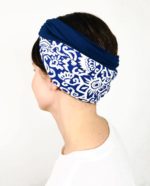 Bandeau à cheveux élastique Maya bleu – Image 3