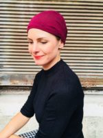 bonnet-chimiotherapie-plis-rouge-bordeaux-foudre