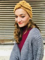 Bonnet vintage effet turban - Miel – Image 2