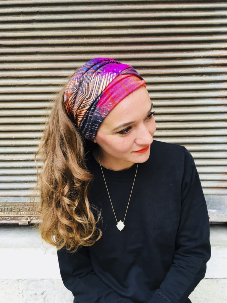 Bandeau à cheveux à scratch en coton de la marque Foudre