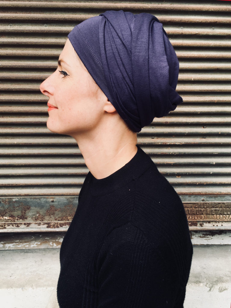 turban-chimiothérapie-foudre-violet-facile