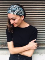 Bandeau à cheveux large - Léopard bleu – Image 4
