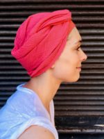 foulard_chimiotherapie_pelade_coton_corail