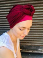 Foulard pour chimiothérapie - Coton Cassis – Image 3