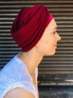 foulard_chimiotherapie_coton_rouge