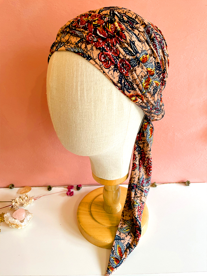 Foulard élastique à enrouler - Batik rose