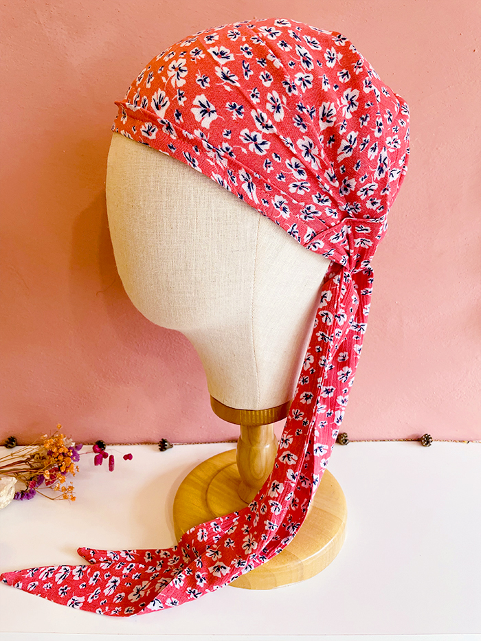 Bandeau à cheveux large - Liberty Pamplemousse – Image 5