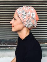 Ensemble de bandeaux pour chimiothérapie rose à fleurs blanches