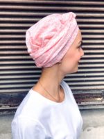 Bandeau à cheveux large - Liberty corail – Image 7
