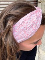 Bandeau à cheveux large - Liberty corail – Image 6