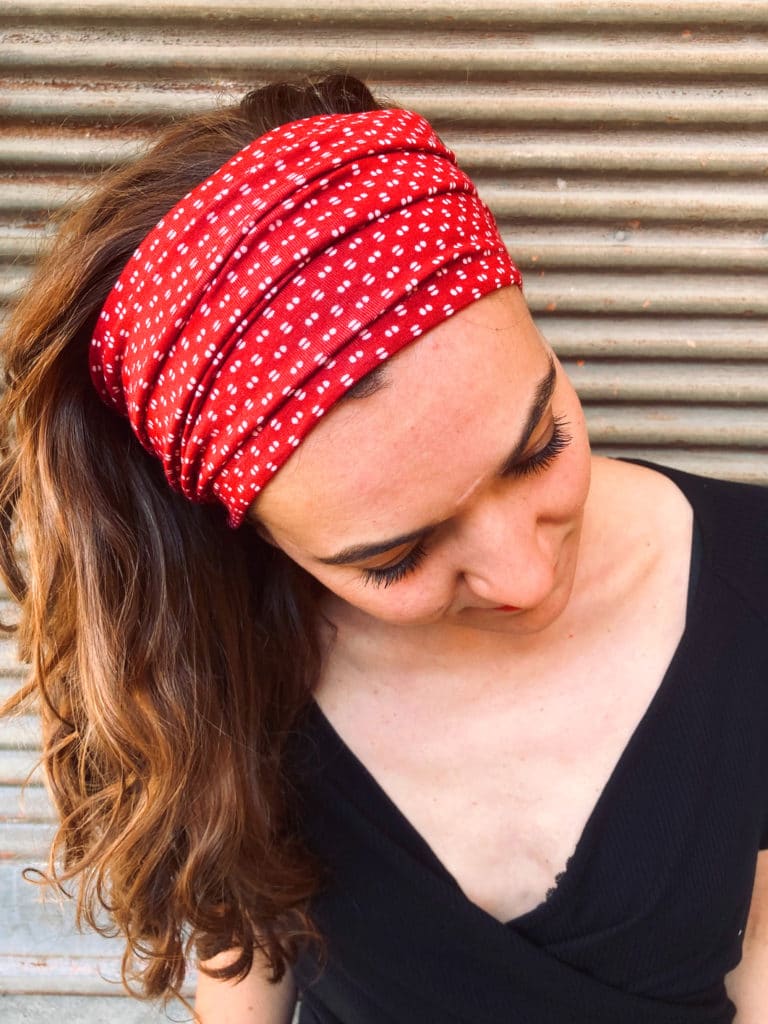bandeau_a_cheveux_scratch_pelade_pois_rouge