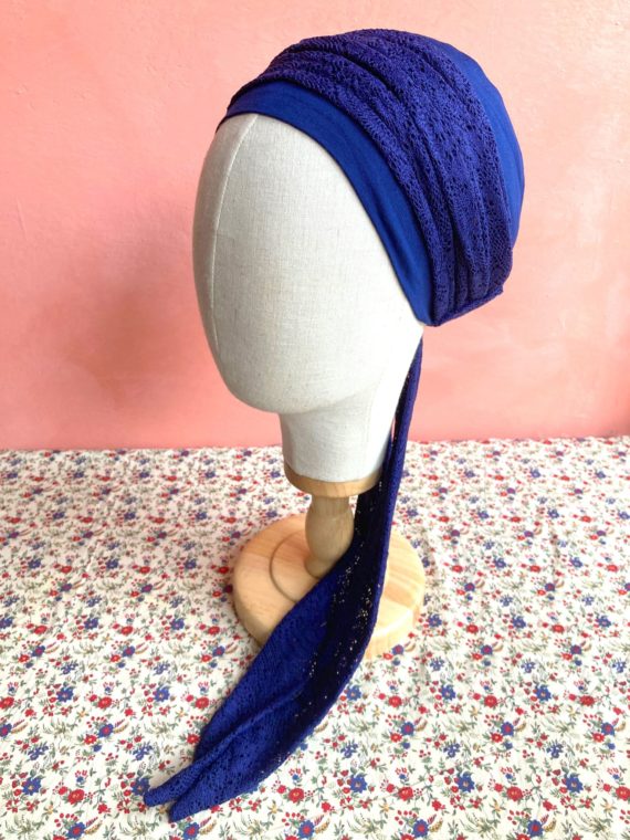 bandeaux_chimiotherapie_dentelle_bleu_marine