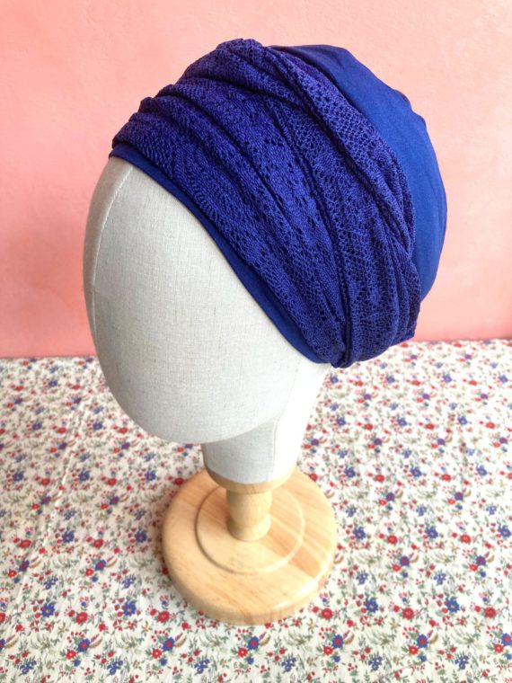 turbans-chimiotherapie-dentelle-bleu-marine