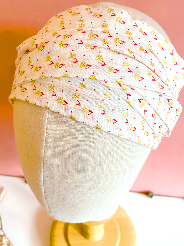 Bandeau à cheveux large extra léger " Pissenlit doré"