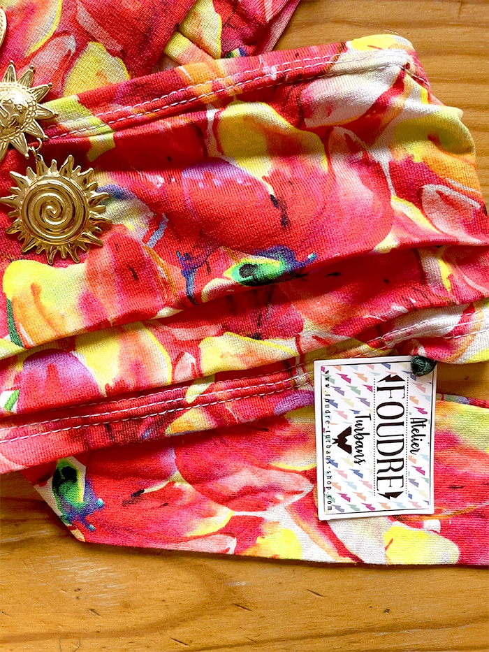 Bandeau à cheveux étroit "Rouge feu" élastique – Image 8