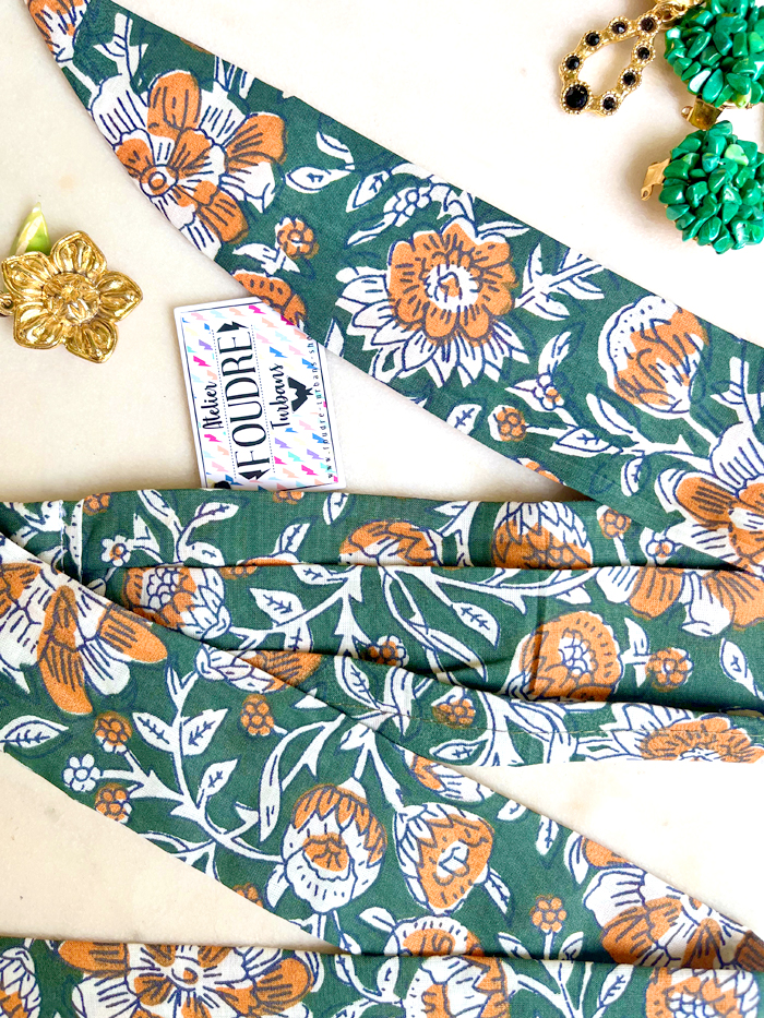 Foulard couvrant léger - Batik vert