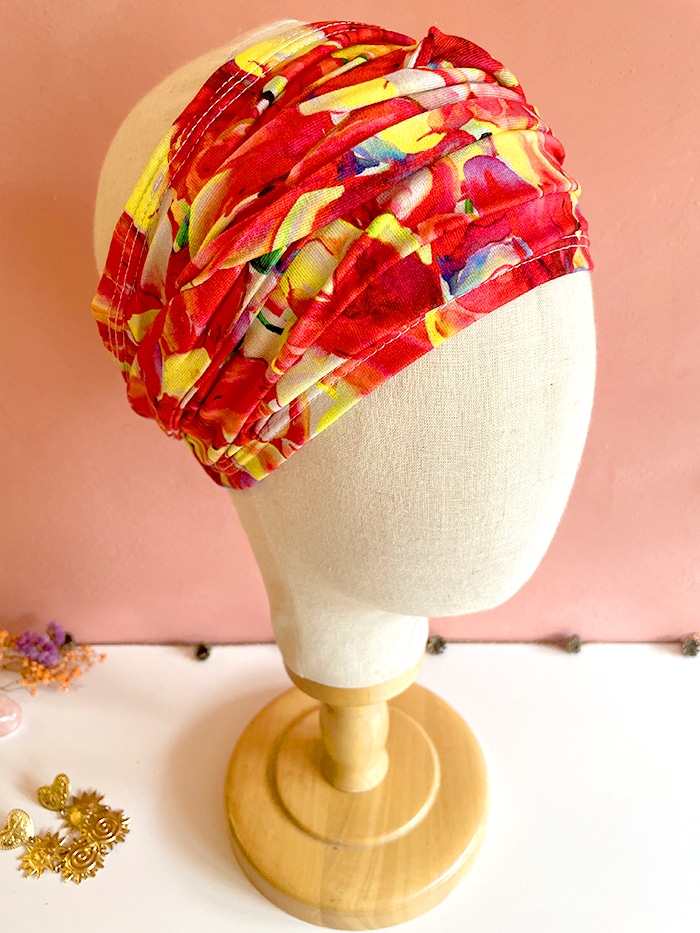 Bandeau à cheveux étroit "Rouge feu" élastique – Image 7