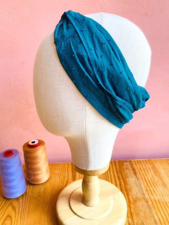 bandeau-a-cheveux-oeko-tex-plumetis-bleu