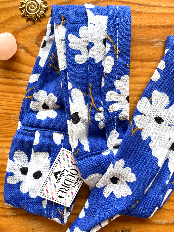 Bandeau à cheveux large à fleurs- Mu