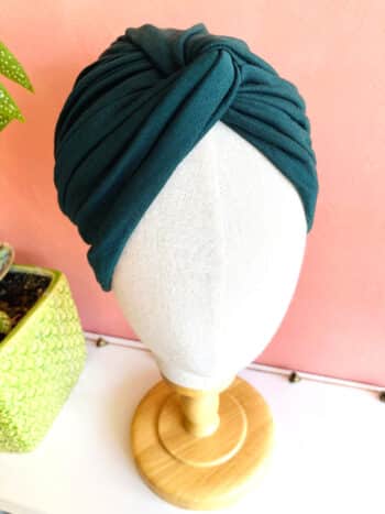 turban_pelade_alopecie_facile_a_mettre_vert_mousse