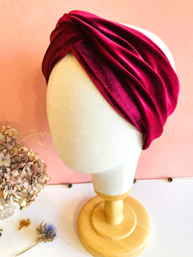 Lot De 2 Bandeaux Cheveux En Velours Noir/rouge - Largeur 2 Cm - Pour Femme Ou Fille - Style Rétro