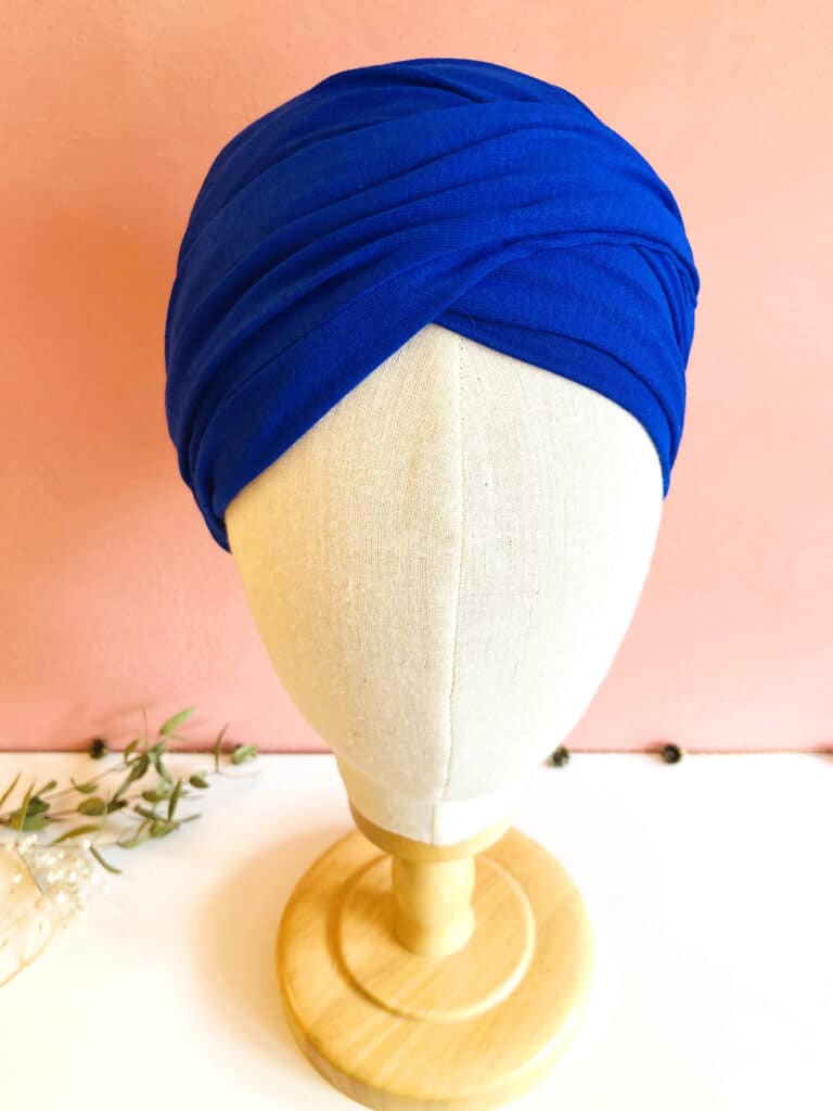 turban_chaussette_chimiotherapie_enrouler_oeko-tex_bleu_cobalt