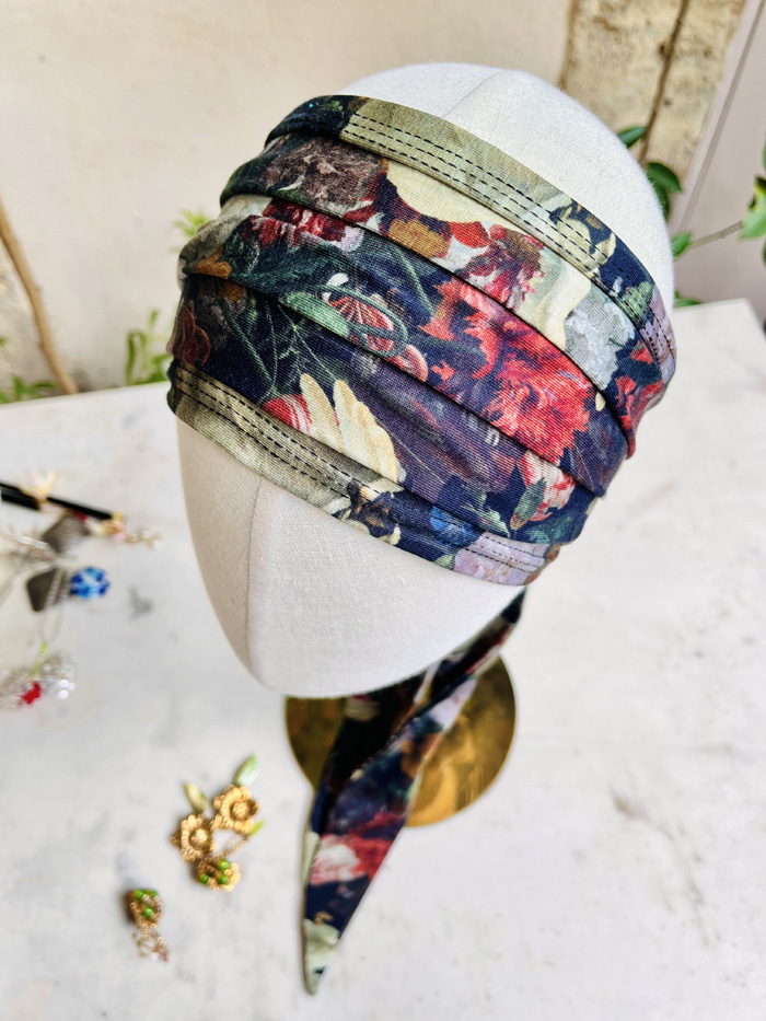 Bandeau à cheveux élastique en coton Swan – Image 2