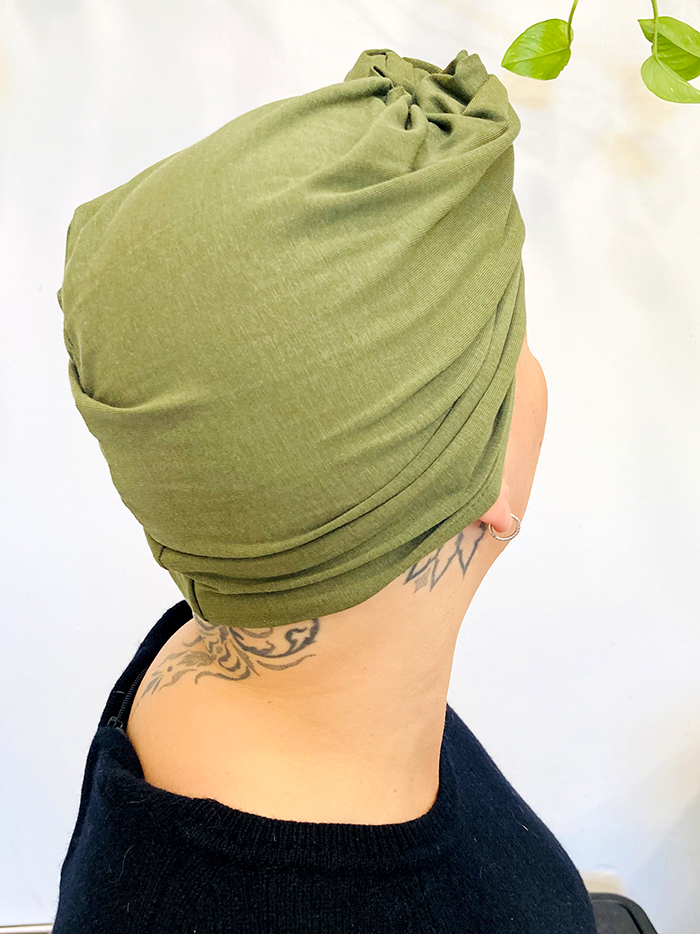 turban_vintage_pelade_alopecie_chimiotherapie_sans_noeud_kaki