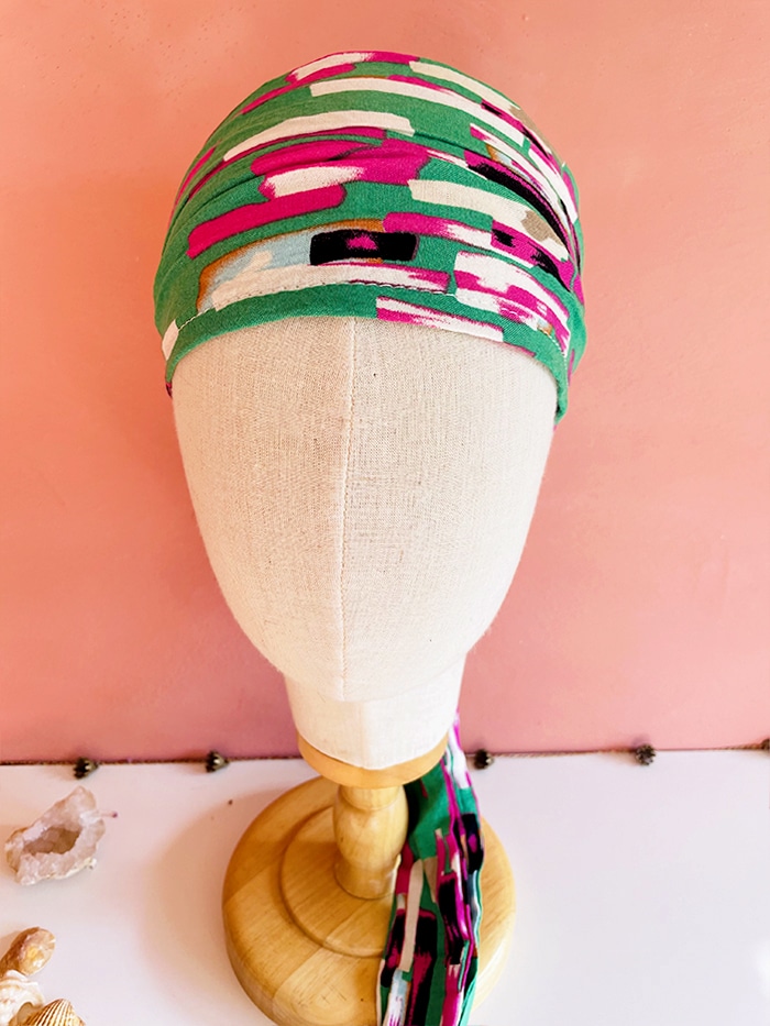 Bandeau tête entière pour chimiothérapie et pelade Sen vert