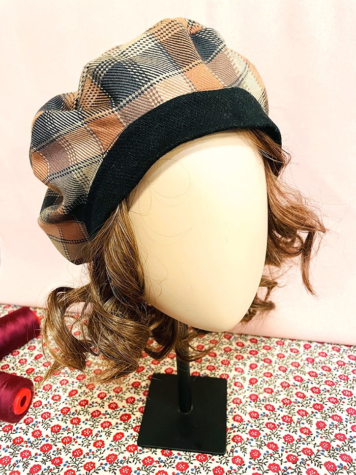 Pack Béret et bonnet avec cheveux Moka