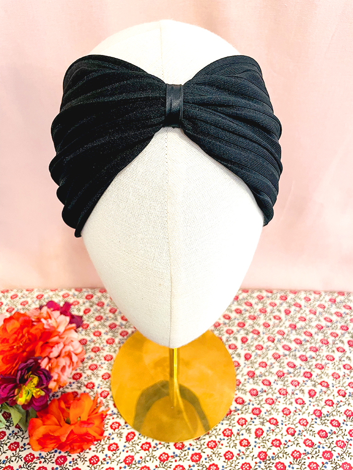 Bandeau à cheveux cache-oreille Noire