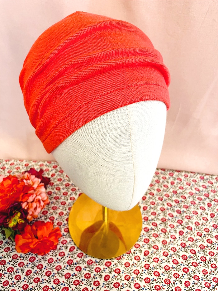 Bonnet chimio épais en coton corail – Image 3