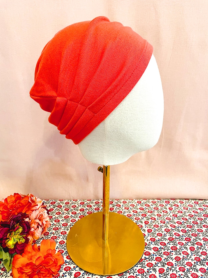 Bonnet chimio épais en coton corail – Image 2
