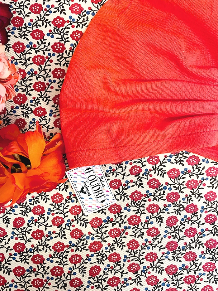 Bonnet chimio épais en coton corail