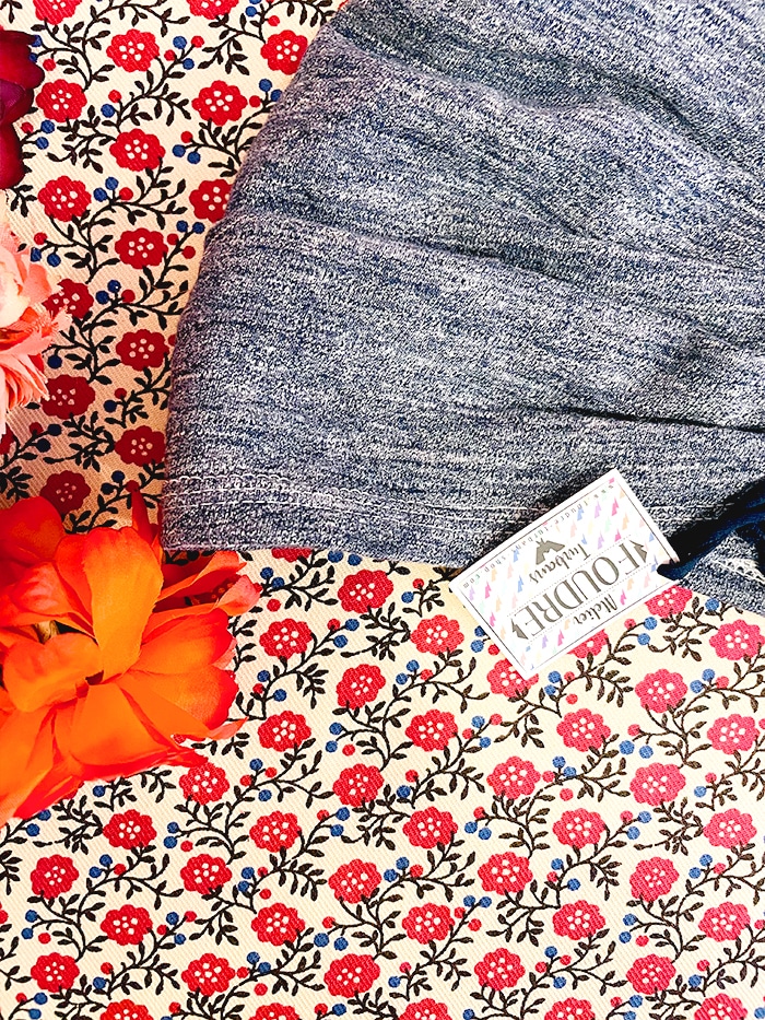 Bonnet chimio en sweat Bleu chiné