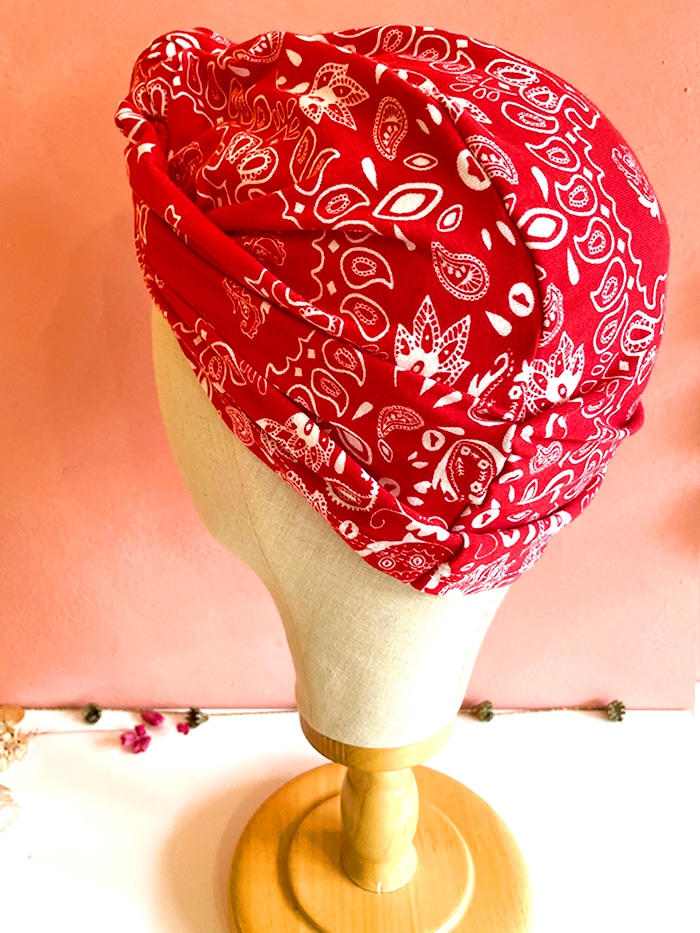 Bandeau à cheveux SWING (2-en-1) Bandana rouge – Image 8