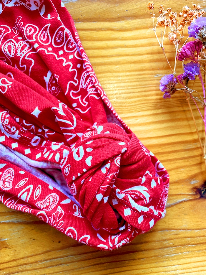 Bandeau à cheveux SWING (2-en-1) Bandana rouge – Image 9