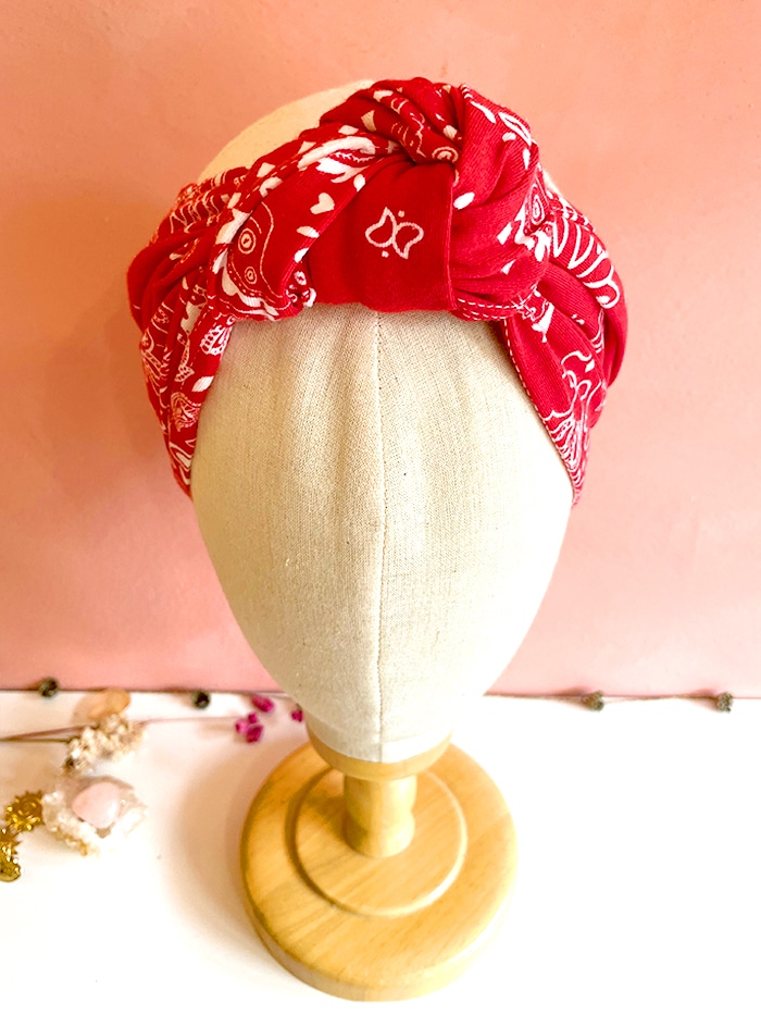 Bandeau à cheveux SWING (2-en-1) Bandana rouge – Image 4