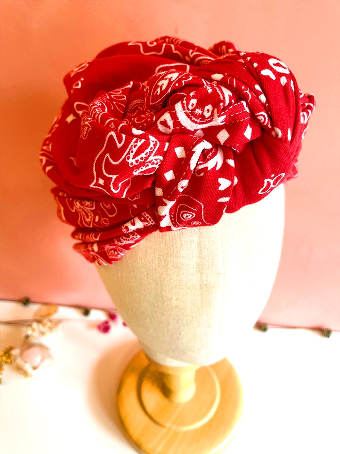 Bandeau à cheveux SWING (2-en-1) Bandana rouge – Image 2